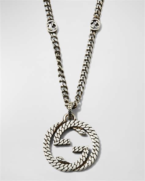 mens silver gucci chain